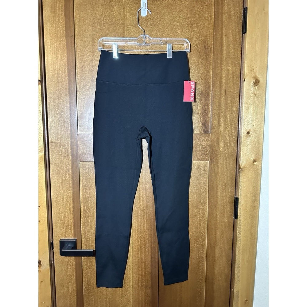 SPANX Black High Rise Leggings Womens Medium Regular 27 Inseam Shaping NWTโ